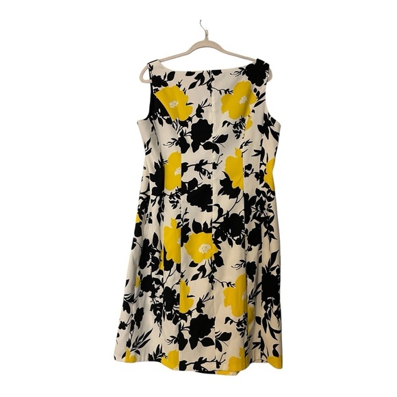 Alyx Black and Yellow Floral Midi Dress - Picture 3 of 10